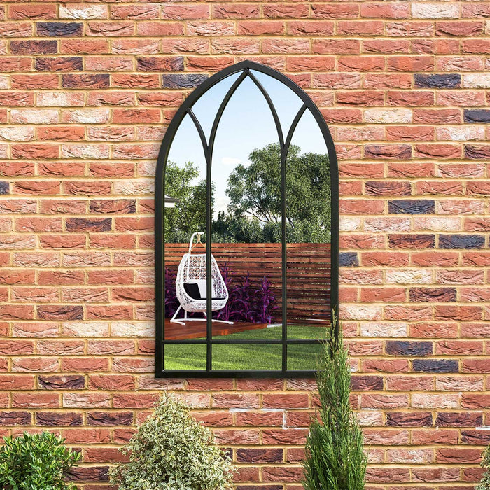 WVH® | The Arched Gothic | Garden Metal Frame Wall-Mountable Mirrors