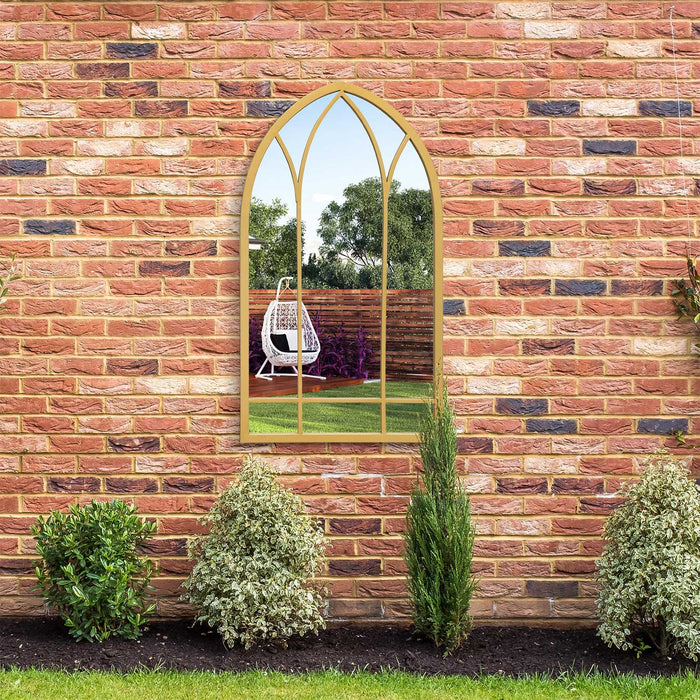 WVH® | The Arched Gothic | Garden Metal Frame Wall-Mountable Mirrors