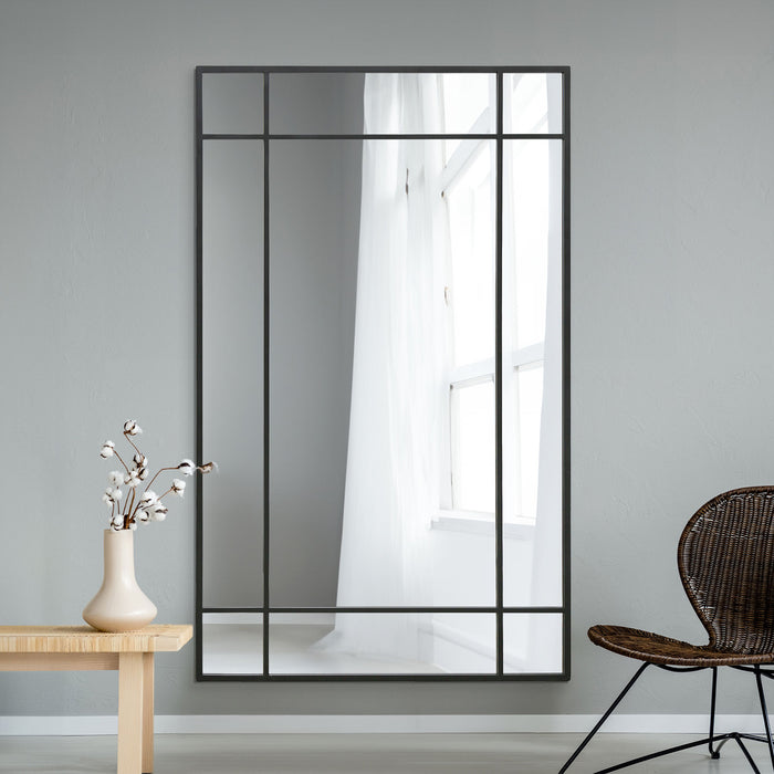 WVH® | The Industrial Pane | Window-Inspired Metal Frame Leaner and Wall-Mountable Mirrors