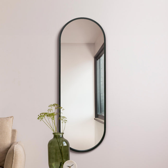 WVH® | The Industrial Oval | Metal Frame Oblong Wall-Mountable Mirrors