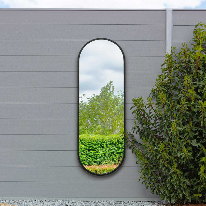 WVH® | The Industrial Oval | Metal Frame Oblong Wall-Mountable Mirrors