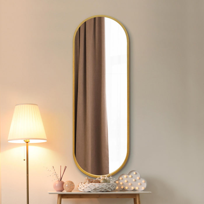 WVH® | The Industrial Oval | Metal Frame Oblong Wall-Mountable Mirrors