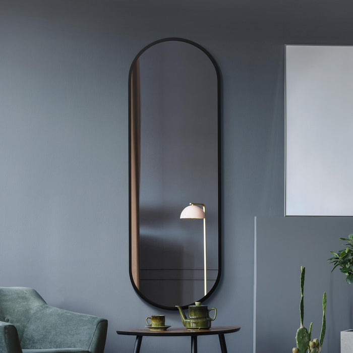 WVH® | The Industrial Oval | Metal Frame Oblong Wall-Mountable Mirrors