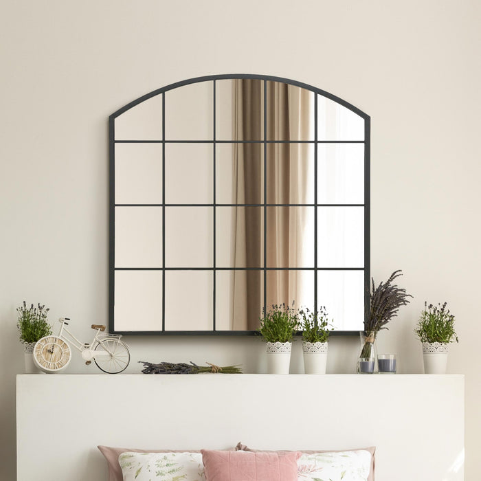 WVH® | The Arch Wide Grid | Metal Frame Garden Leaner and Wall-Mountable Mirrors