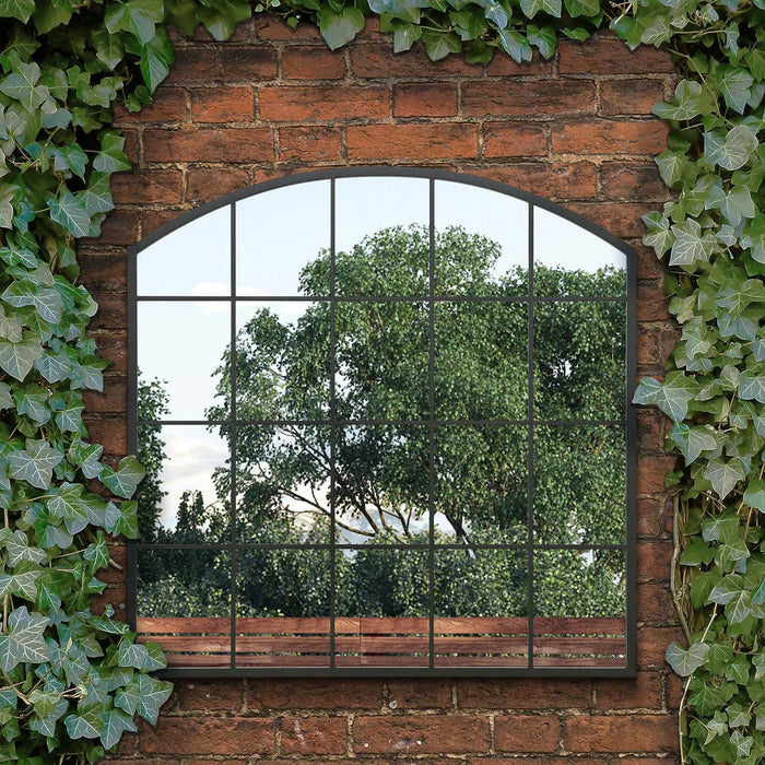 WVH® | The Arch Wide Grid | Metal Frame Garden Leaner and Wall-Mountable Mirrors