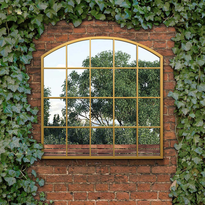 WVH® | The Arch Wide Grid | Metal Frame Garden Leaner and Wall-Mountable Mirrors