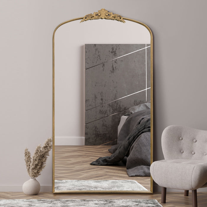 WVH® | The Ornate Arch | Embellished Metal Frame Leaner and Wall-Mountable Mirrors