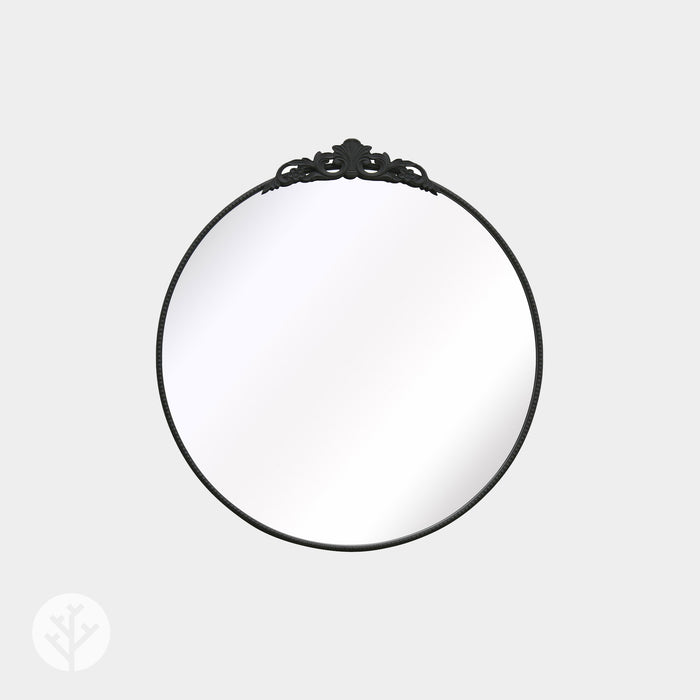 WVH® | The Ornate Round | Embellished Metal Frame Wall-Mountable Mirrors