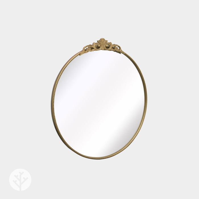 WVH® | The Ornate Round | Embellished Metal Frame Wall-Mountable Mirrors