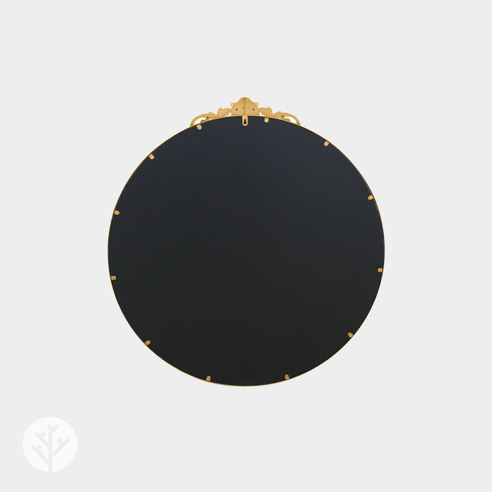 WVH® | The Ornate Round | Embellished Metal Frame Wall-Mountable Mirrors