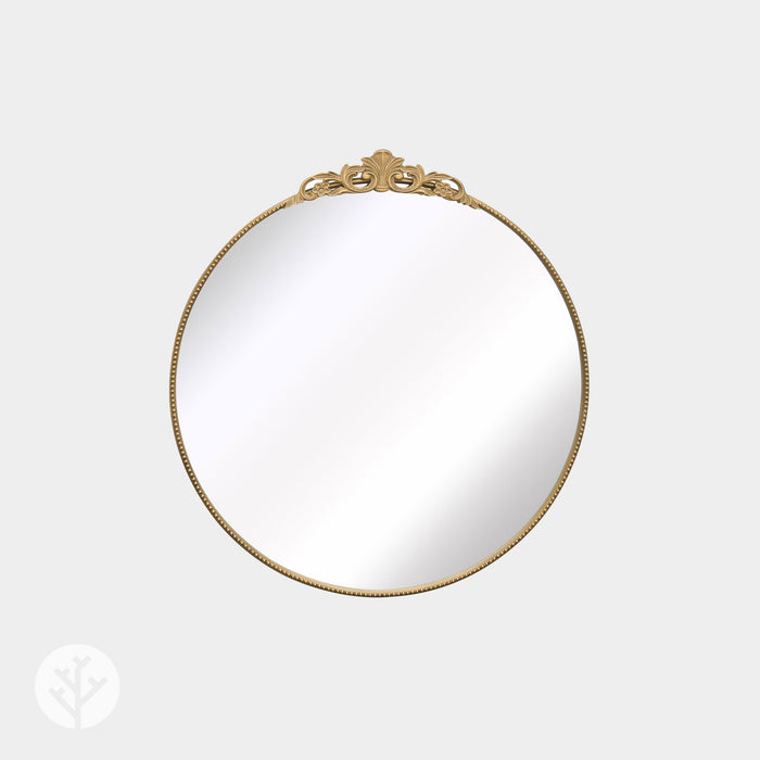 WVH® | The Ornate Round | Embellished Metal Frame Wall-Mountable Mirrors