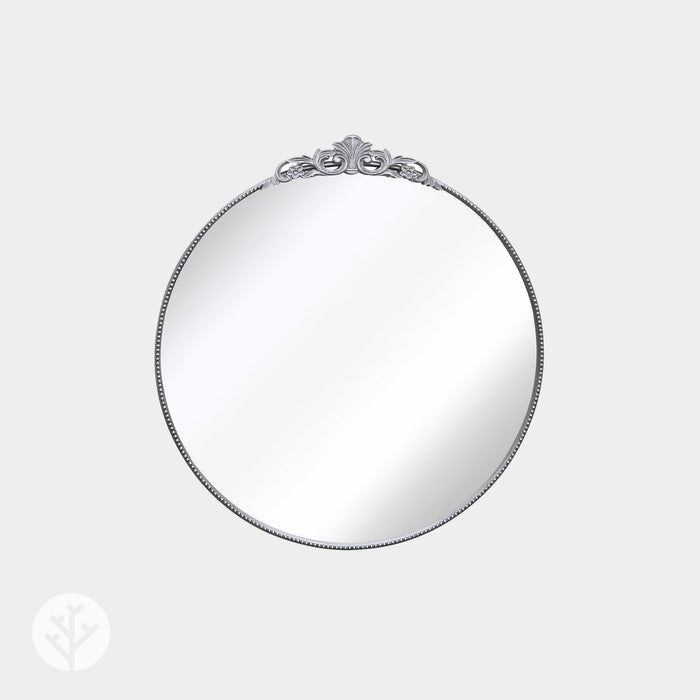 WVH® | The Ornate Round | Embellished Metal Frame Wall-Mountable Mirrors