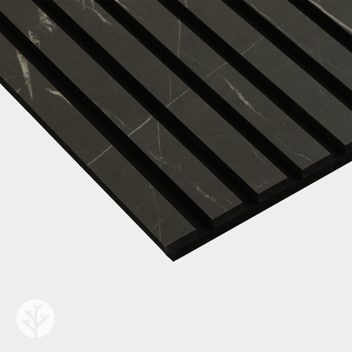 Acupanel® Marble Black Acoustic Slat Wall Panels