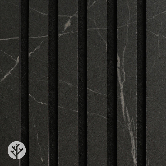 Acupanel® Marble Black Acoustic Slat Wall Panels