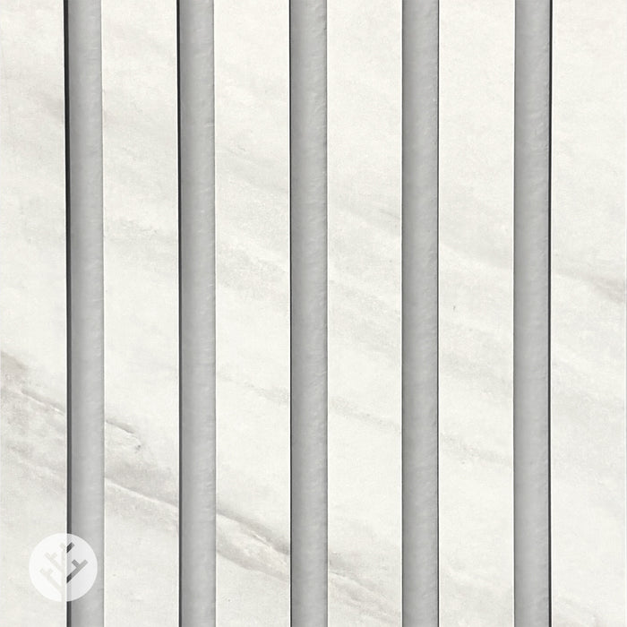 Acupanel® Marble White Acoustic Slat Wall Panels