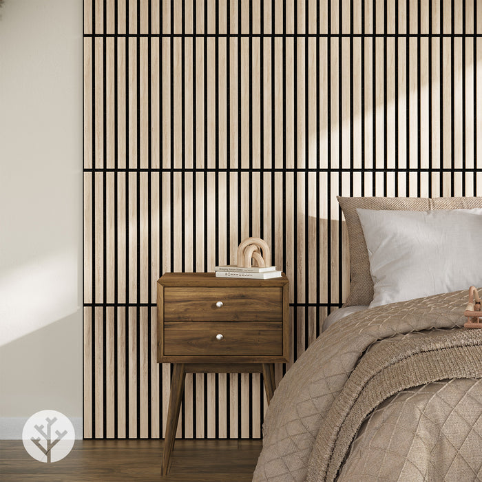 Oak Square Acoustic Slat Wall Panels by WVH®