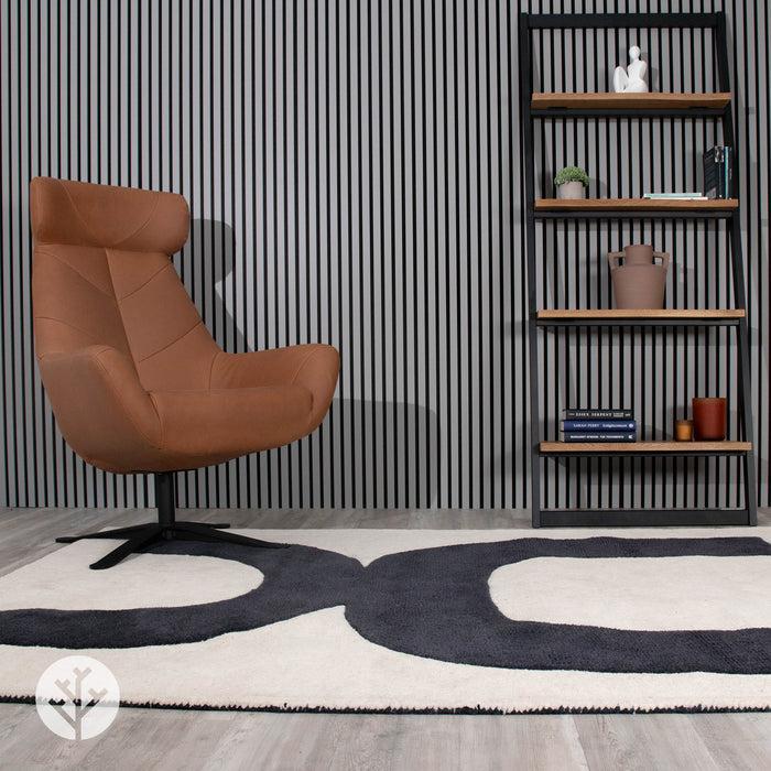 Abstract Black Balance Luxury Rug | WVH®