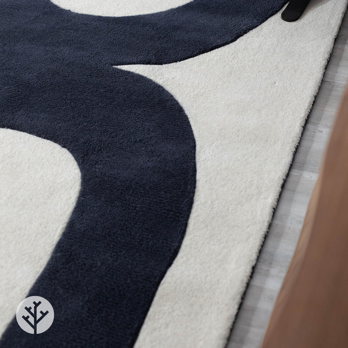 Abstract Black Balance Luxury Rug | WVH®