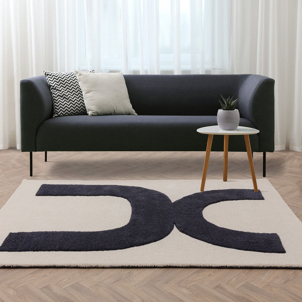 Abstract Black Balance Luxury Rug