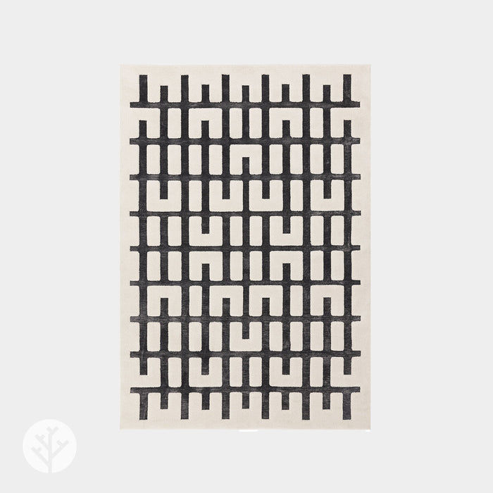 Carved Charcoal Junction Luxury Rug | WVH®