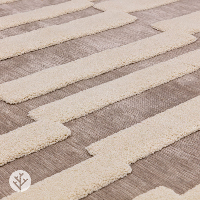 Carved Natural Tile Luxury Rug | WVH®