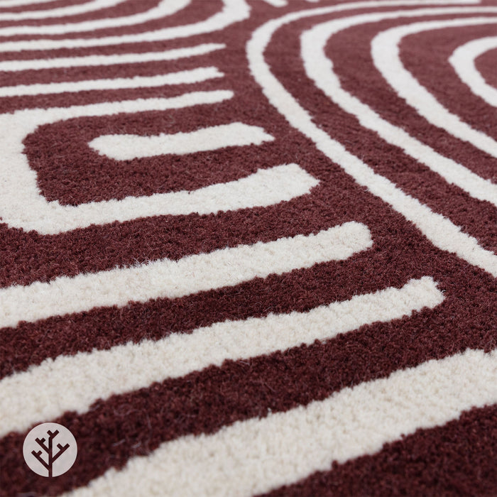 Cubi Plum Curve Luxury Rug | WVH®