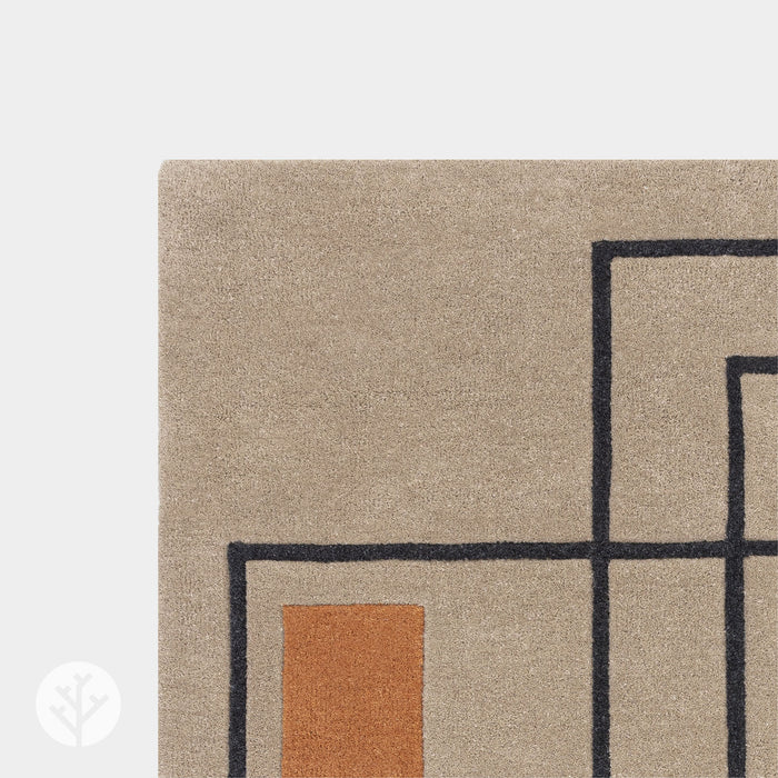 Cubi Terracotta Outline Luxury Rug | WVH®