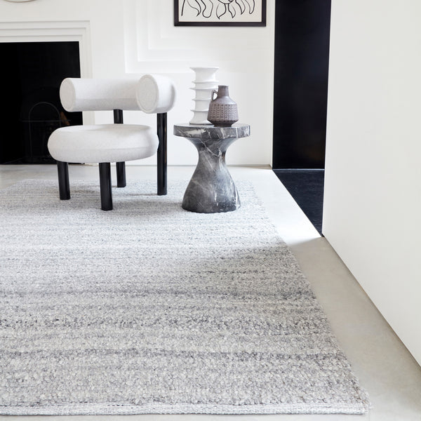 Linear Steel Grey Luxury Rug