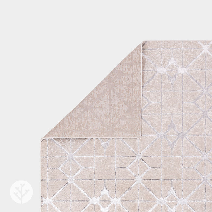 Marble Silver Lattice Luxury Rug | WVH®