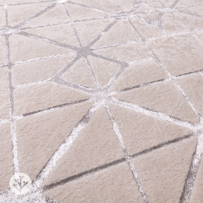 Marble Silver Lattice Luxury Rug | WVH®