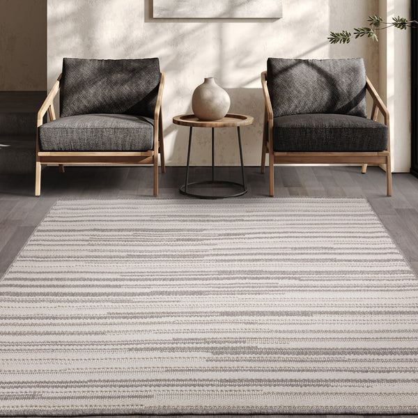 Matrix Grey Stripe Luxury Rug