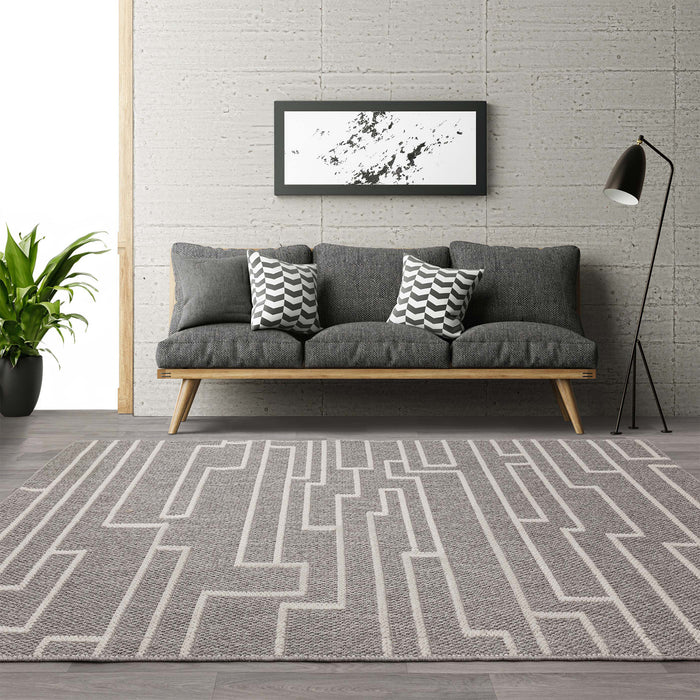 Matrix Grey Track Luxury Rug | WVH®