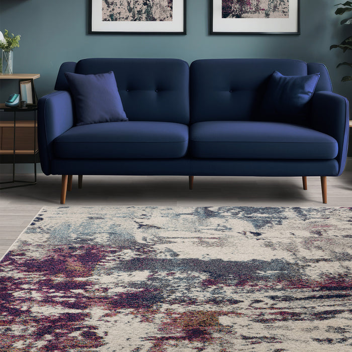 Moderni Navy Multi Luxury Rug | WVH®