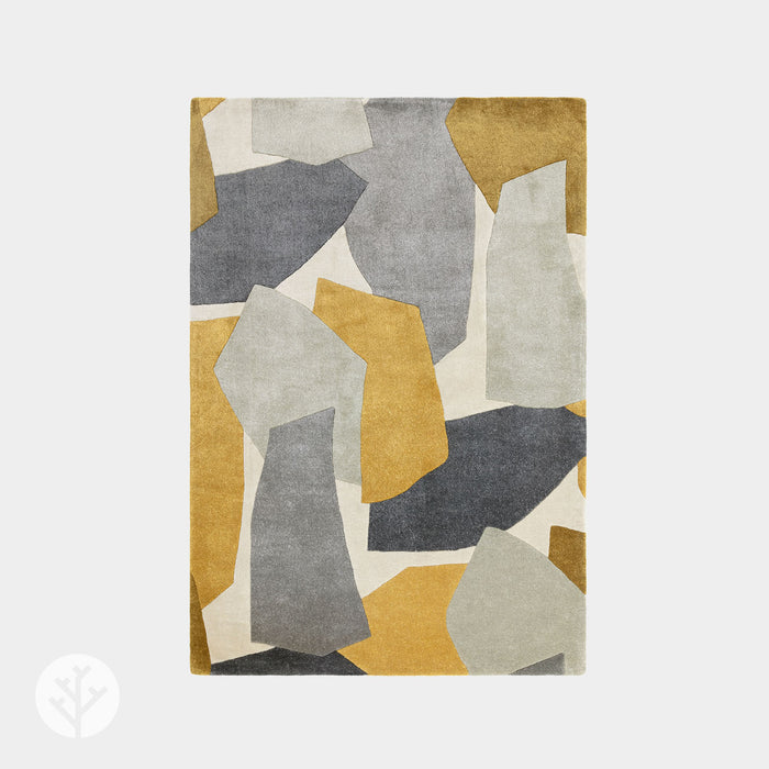 Retro Ochre Element Luxury Rug | WVH®