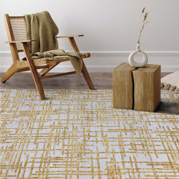 Shape Yellow Draft Luxury Rug