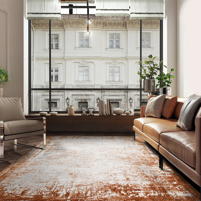 Urban Terracotta Border Luxury Rug | WVH®