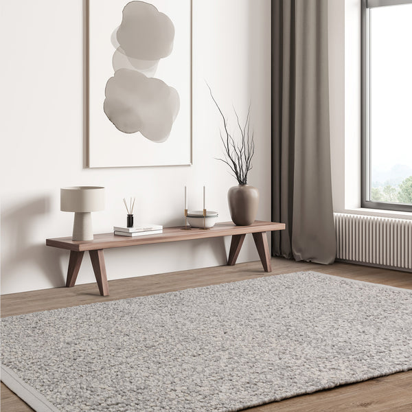 Woollen Silver Luxury Rug