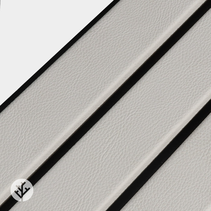 Acupanel® Luxe Leather White Wrapped Acoustic Wall Panels