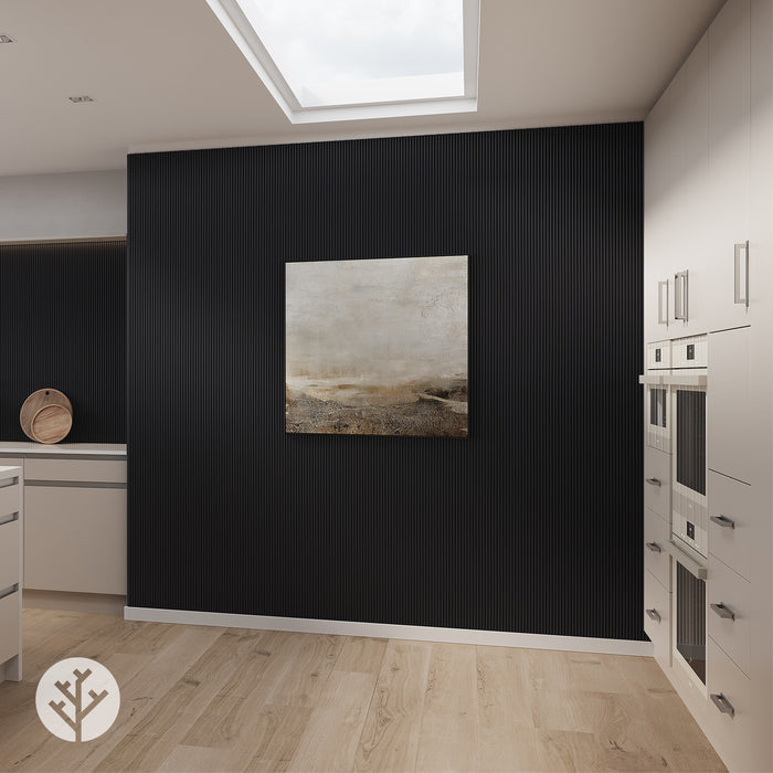 Flutto™ Black Mini-Ridge Flexible Tambour Wood Panels