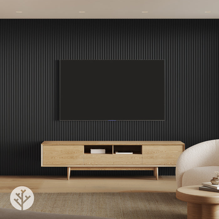 Flutto™ Black Ridge Flexible Tambour Wood Panels