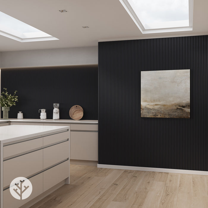 Flutto™ Black Ridge Flexible Tambour Wood Panels