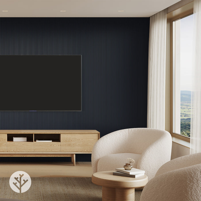 Flutto™ Blue Mini-Ridge Flexible Tambour Wood Panels