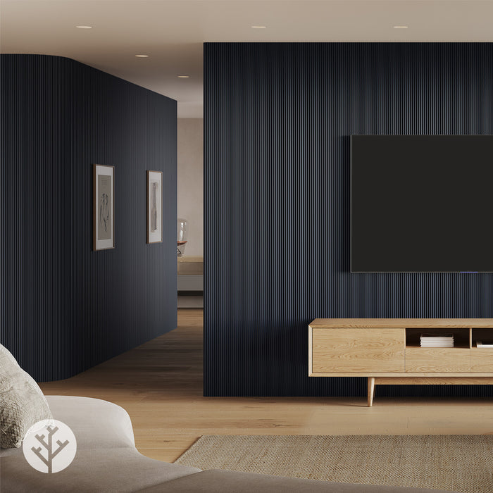 Flutto™ Blue Mini-Ridge Flexible Tambour Wood Panels