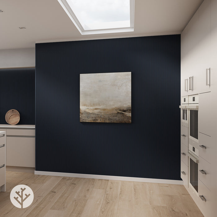 Flutto™ Blue Mini-Ridge Flexible Tambour Wood Panels