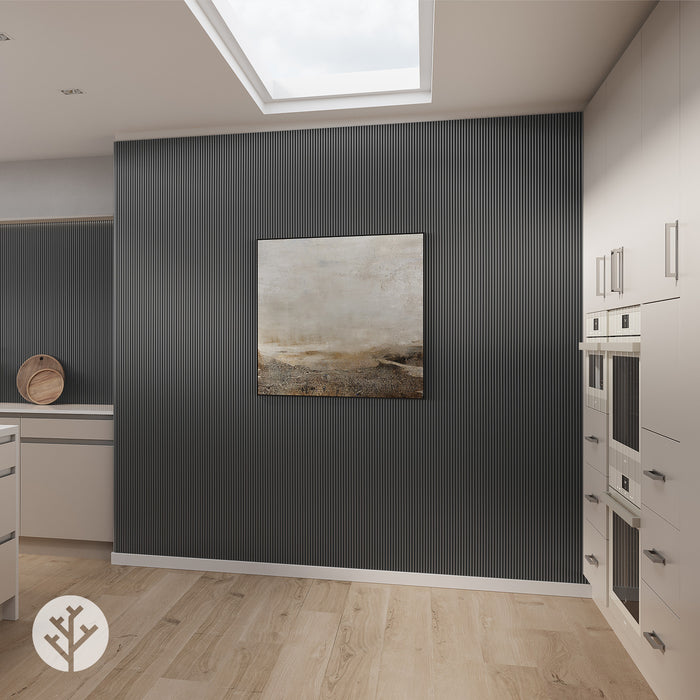 Flutto™ Grey Mini-Ridge Flexible Tambour Wood Panels