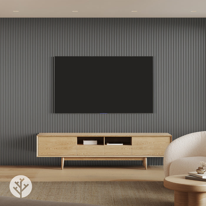 Flutto™ Grey Ridge Flexible Tambour Wood Panels