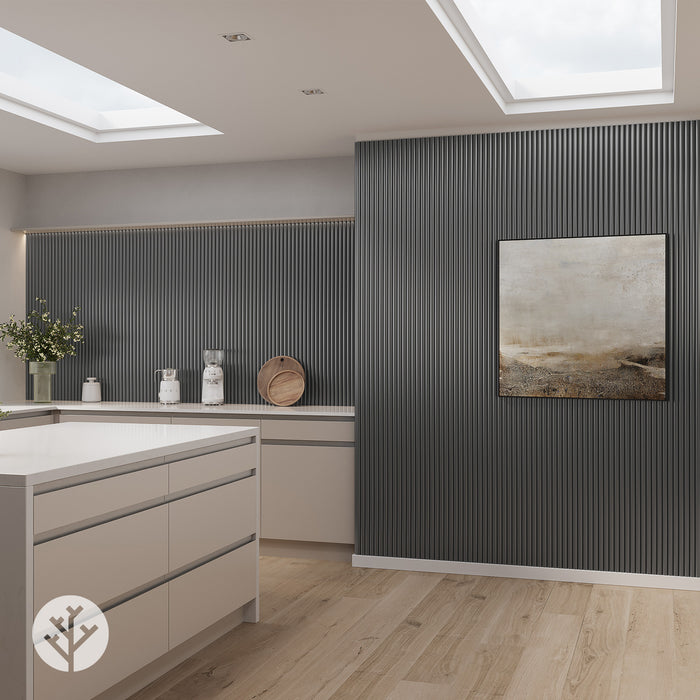 Flutto™ Grey Ridge Flexible Tambour Wood Panels