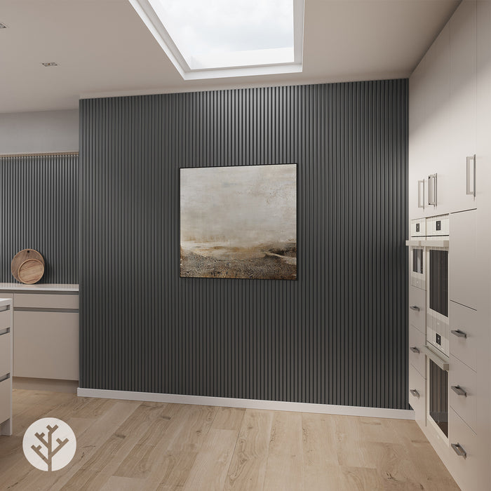 Flutto™ Grey Slat Flexible Tambour Wood Panels