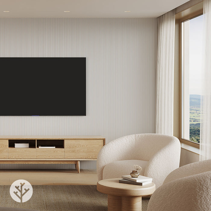 Flutto™ White Mini-Ridge Flexible Tambour Wood Panels