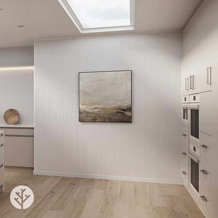 Flutto™ White Mini-Ridge Flexible Tambour Wood Panels